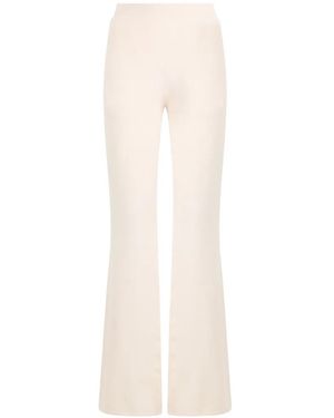 Alberta Ferretti Elasticated-Waist Flared Pants - White