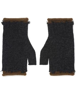 Y's Yohji Yamamoto Distressed Fingerless Gloves - Black