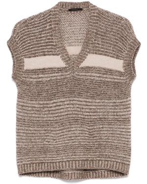 Transit Ribbed-Knit Vest - Grey
