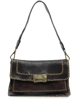 Campomaggi Agnese Studded Leather Shoulder Bag - Black