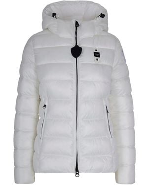 Blauer Hooded Padded Coat - Grey