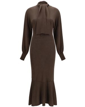 Jacquemus Robe The Losange À Détail De Foulard - Brown