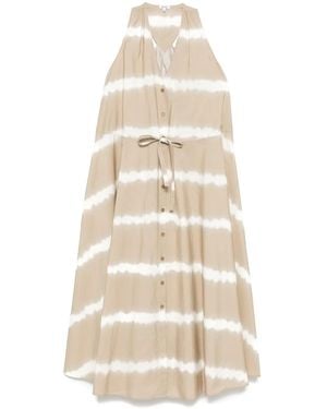 Aspesi Striped Midi Dress - Natural