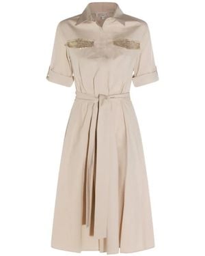 Antonelli Cotton Midi Dress - Natural