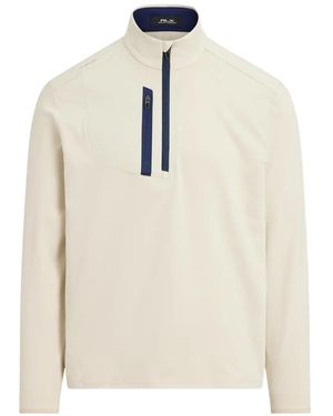 Ralph Lauren Sweat En Jersey À Col Zippé - White