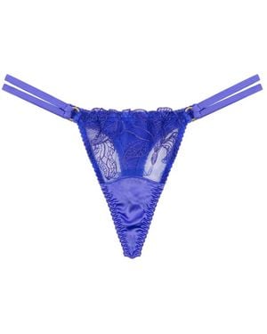 Fleur Of England Iris Tanga Aus Seide - Blau