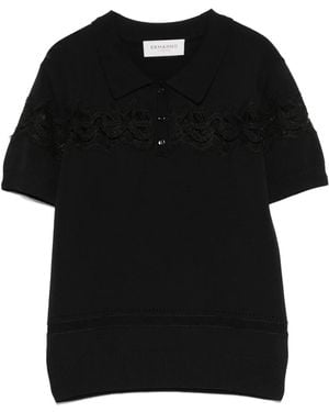 ERMANNO FIRENZE Kurzärmeliges Poloshirt - Schwarz