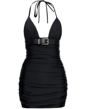 MEDEA Ruched Mini Dress - Black