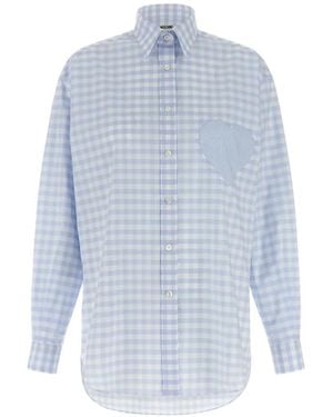 Moschino Heart Vichy Shirt - Blue