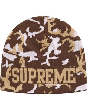 Supreme Gorro Icon Reversible Con Motivo Militar - Marrón
