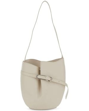 Liffner Buckle-Detail Leather Shoulder Bag - White