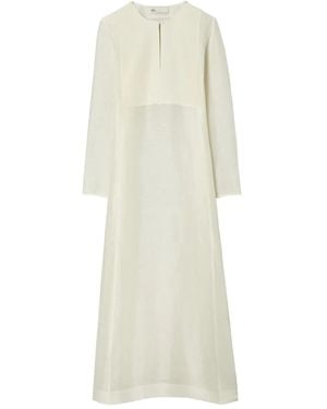 Tory Burch Panelled Caftan Dress - White