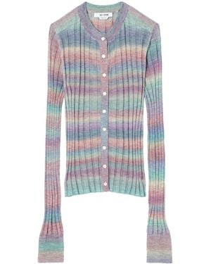 RE/DONE Ribgebreid Vest - Blauw