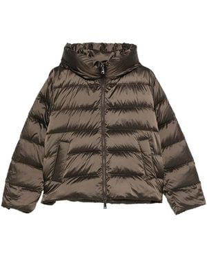 Seventy Hooded Quilted Jacket - Brown