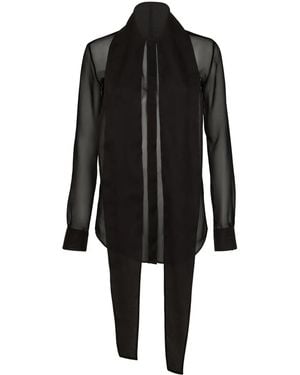 DSquared² Scarf-Embellished Blouse - Black