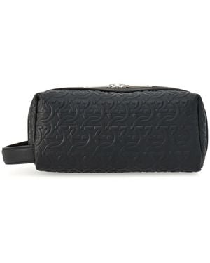Ferragamo Trousse Da Bagno Gancini Dopp - Nero