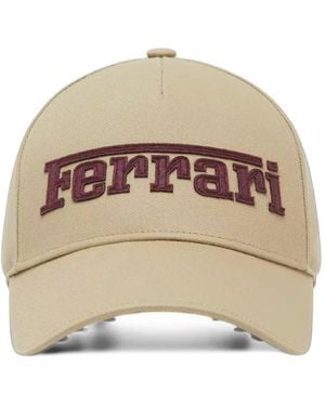Ferrari Casquette À Logo Brodé - Natural