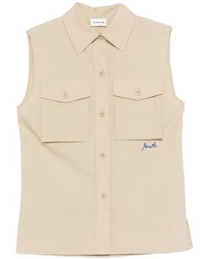 P.A.R.O.S.H. Chemise Ninja À Poche Poitrine - Natural