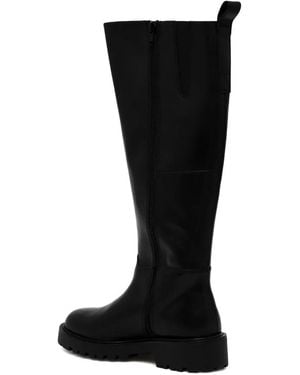 Vagabond Shoemakers Zip-Detail Block-Heel Knee-High Boots - Black
