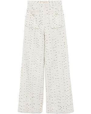 Elie Saab Tweed Trousers - White