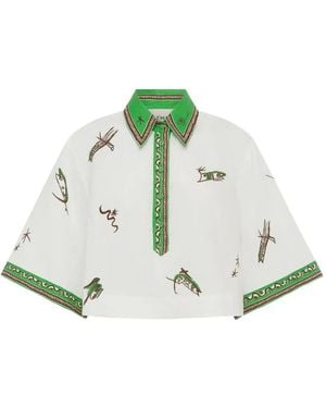 ALÉMAIS Wanda Embroidered Shirt - White