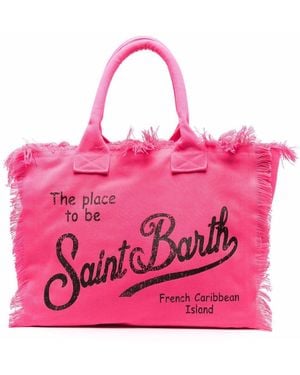 MC2 Saint Barth Logo-print Beach Bag - Pink
