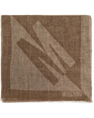 Moschino Logo-Detail Scarf - Brown