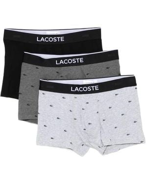 Lacoste Cotton Jersey Trunks (Set Of Three) - Black