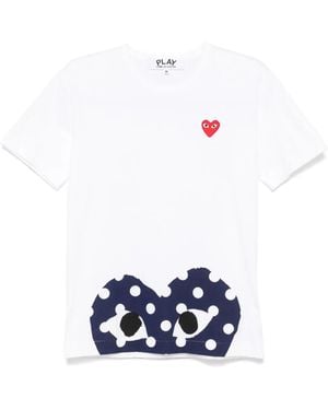 COMME DES GARÇONS PLAY Emblem" T-Shirt - White