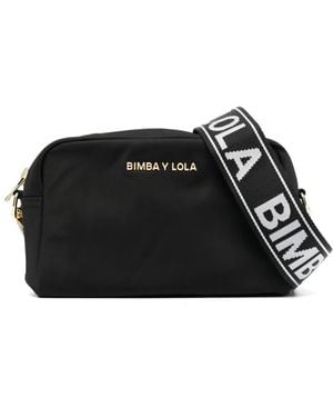 Bimba Y Lola ロゴプレート ショルダーバッグ - ブラック