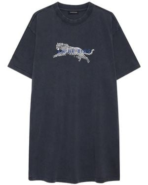 Anine Bing Beth Mini Dress Leopard - Blue
