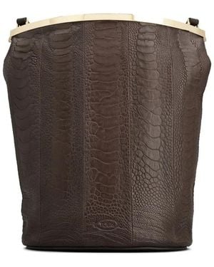 Tod's Leren Bucket-Tas - Zwart