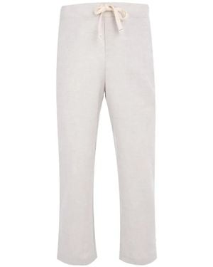 Marané Drawstring Linen Trousers - White