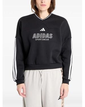 adidas Sudadera Con Logo Y Franja Lateral - Negro