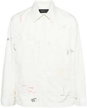 Undercover Graphic-Print Long-Sleeved Jacket - White