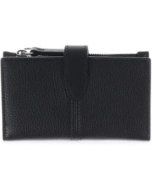 Maison Margiela Leather Zip Cardholder - Black