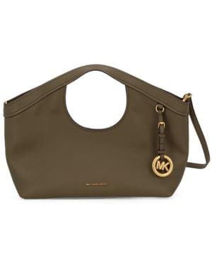MICHAEL Michael Kors Small Haddie Leather Tote Bag - Brown
