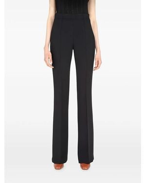 Ferragamo Pantalones Acampanados Con Pinzas - Negro