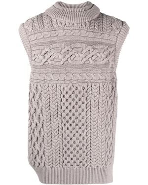 Robyn Lynch Oversized Merino-Wool Vest - Gray