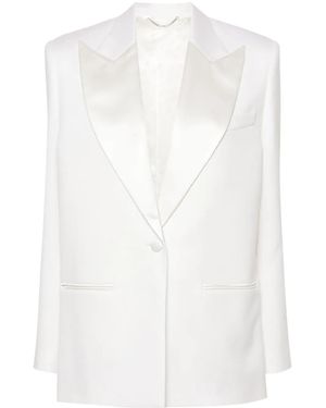 Magda Butrym Single-Breasted Wool Suit Jacket - White