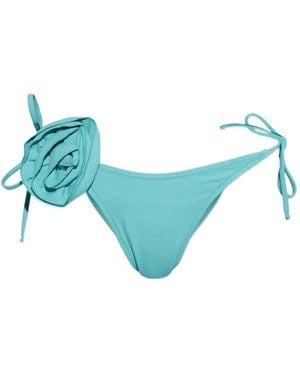 Moschino Bikinislip Met Bloemendetail - Blauw