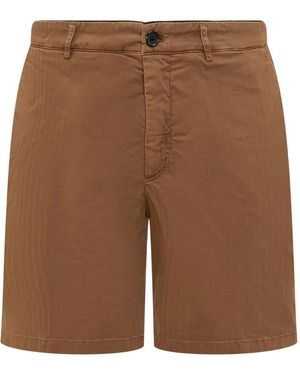 Department 5 Buttoned Chino Shorts - Brown