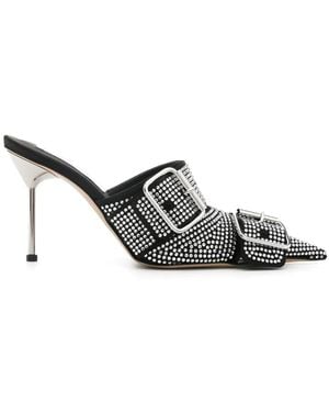 GIUSEPPE DI MORABITO Mules Con Cristalli 100Mm - Bianco