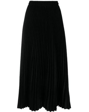 Ermanno Scervino ハイウエスト プリーツスカート - ブラック
