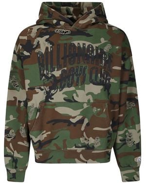 BBCICECREAM Distressed Camouflage Hoodie - Green