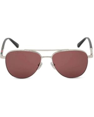 Gucci Pilot-Frame Sunglasses - Pink