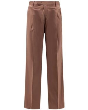 Germano 1952 Berlin Fit Pleated Trousers - Brown