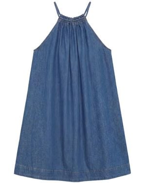 Reformation Paisley-Maxikleid Mit Neckholder - Blau