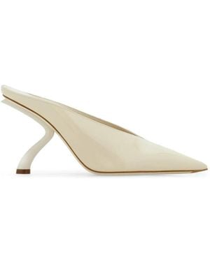 Ferragamo S-Shaped Heel Mule - Natural