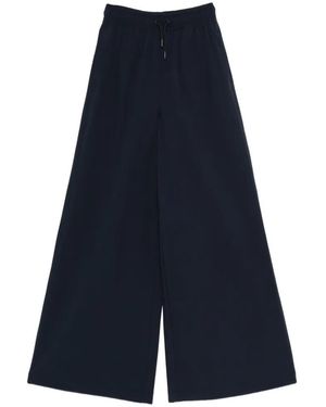 Alpha Tauri Drawstring-Waistband Palazzo Trousers - Blue